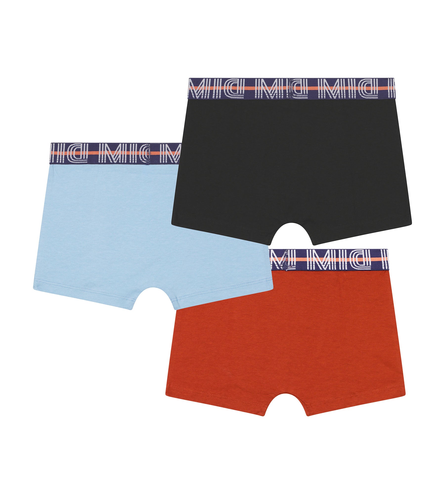 3 Pack Boys' Boxer Briefs - Blue & Red Graphic Waistband, 100% Cotton Stretch Underwear for Kids - Comfortable Daily Wear & Active Play