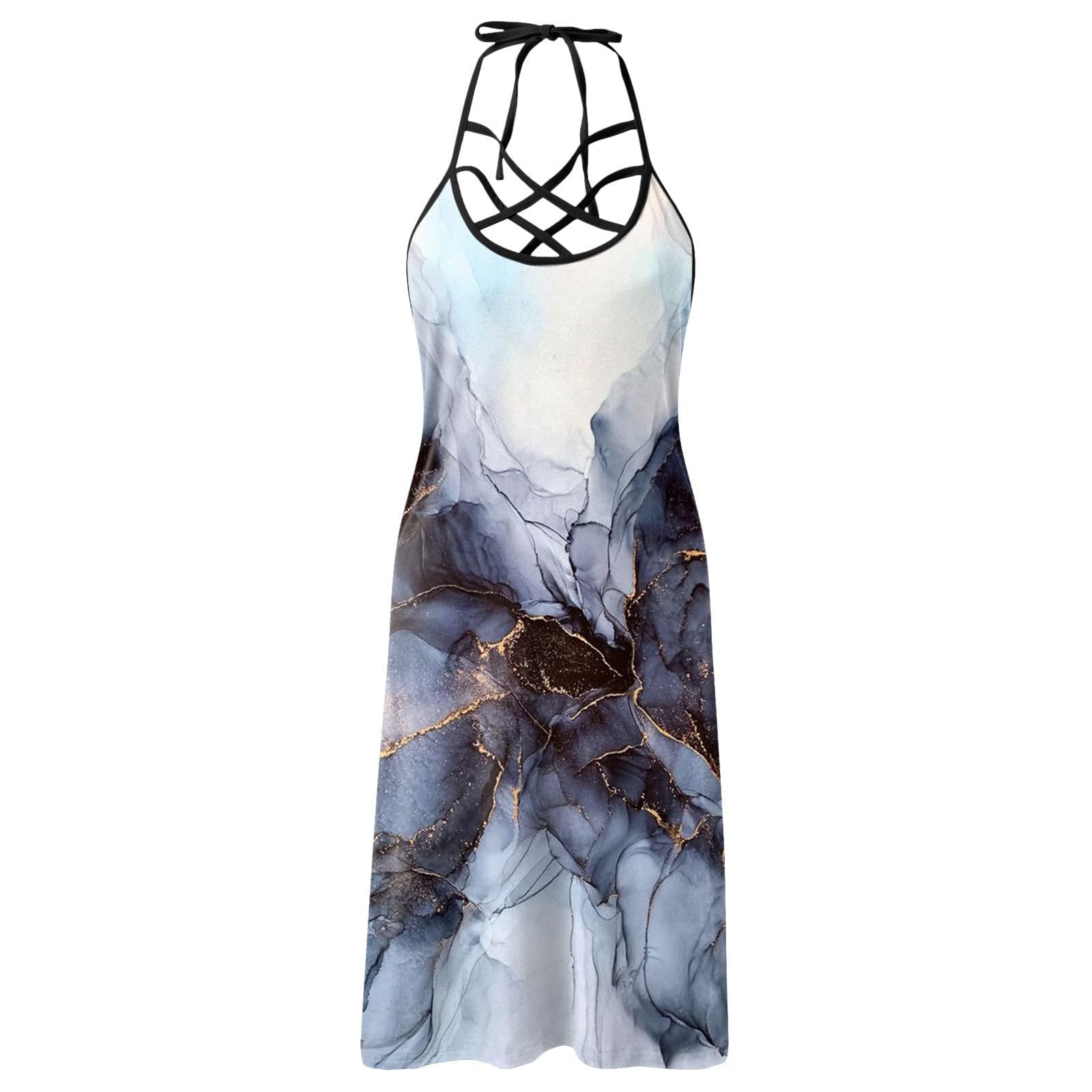 Oelaio Women's Pinafore Dresses - Summer & Spring Princess Style with Adjustable Belt & Built-in Slip Shorts | Casual Outfits, Date Nights, Office Wear, Church Attire