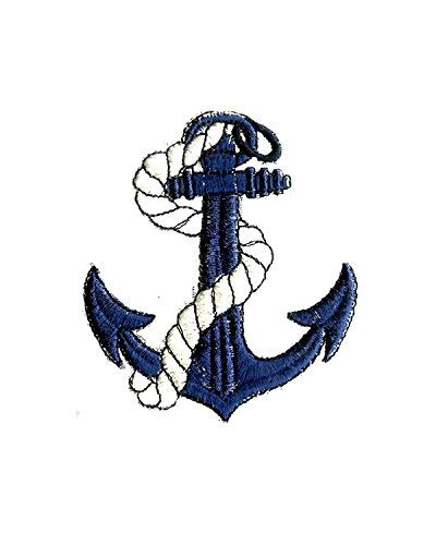 Premium Nautical Hand Towel Set of 3 - Soft Absorbent Bath Towels with Anchor & Blue Stripe Design (19