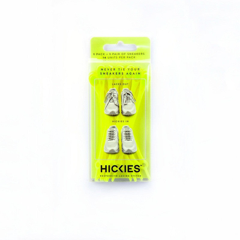 HICKIES No-Tie Elastic Shoelaces - Solid Colors for Sneakers & Casual Shoes | Comfortable, Durable & Stylish for Running, Walking & Everyday Wear
