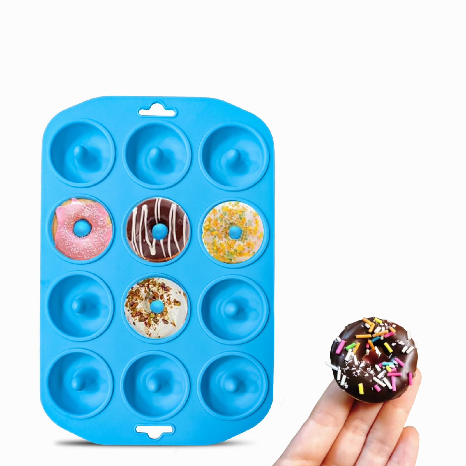 Non-Stick Silicone Donut Pan - Bite Size Mini Donut Molds for Baking, Heat Resistant & Easy Clean - Perfect for Homemade Donuts, Cupcakes & Party Treats - Ideal for Birthday Parties, Brunch & Family Baking Fun