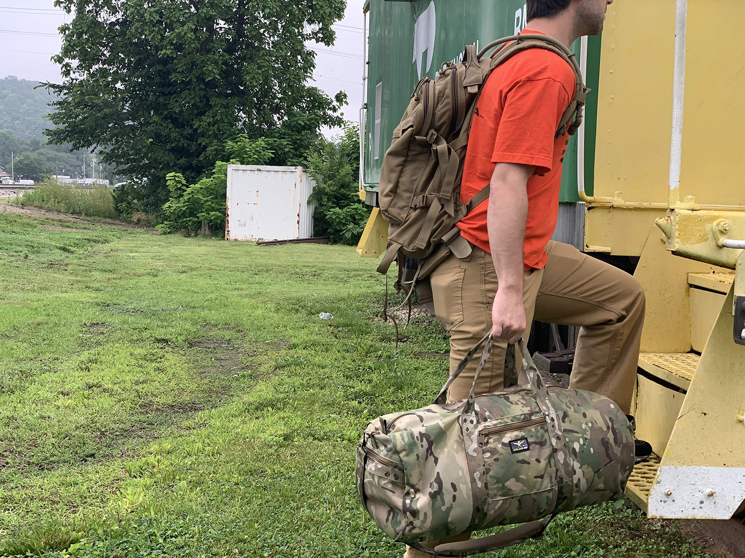 Atlas 46 1000D Cordura Military Duffel Bag - Coyote Brown Tactical Gear for Travel, Camping & Outdoor Adventures | Durable Waterproof Luggage for Men & Women