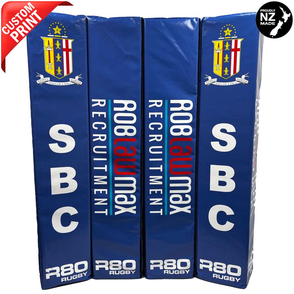 High-Quality Digitally Printed Rugby Goal Post Protector Pads - Durable & Shock-Absorbing for Safe Training & Matches - Perfect for Rugby Fields, Schools, and Clubs