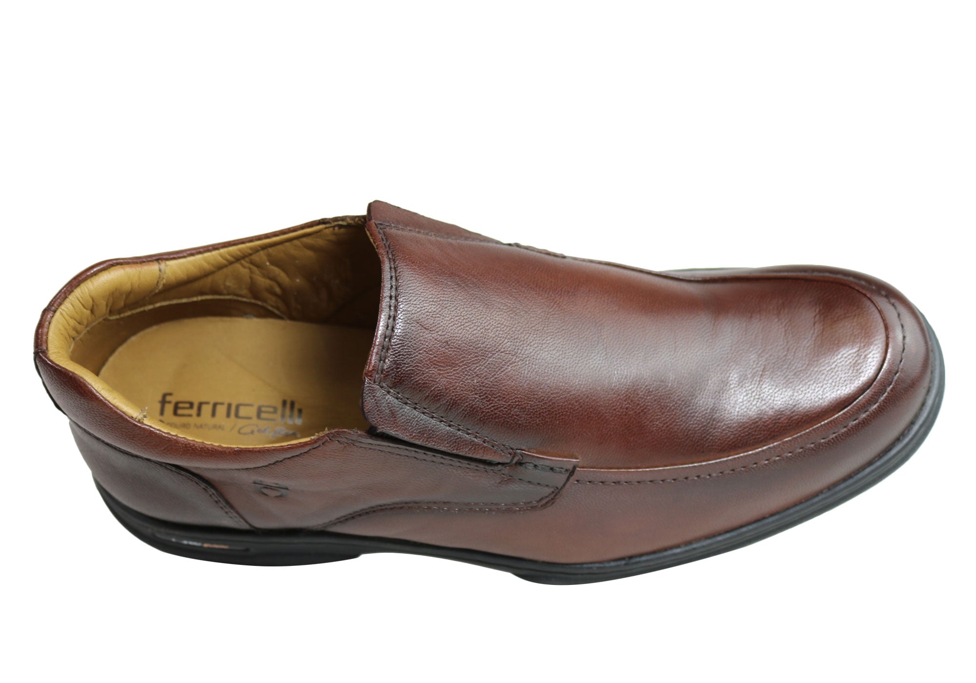 Ferricelli Vinnie Men's Leather Slip-On Comfort Shoes - Handmade in Brazil - Perfect for Casual Wear, Office & Travel