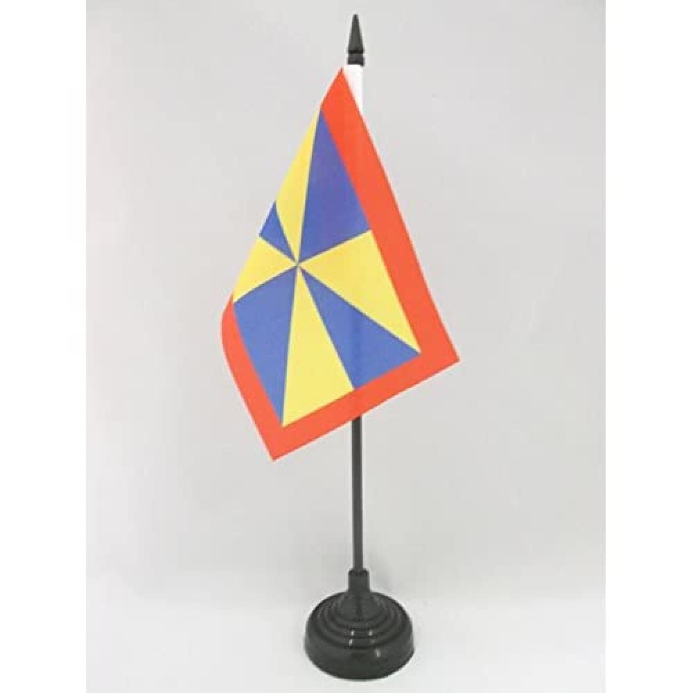 Duchy of Parma 1851-1859 Mini Table Flag 4x6 Inches | 15x10 cm Italian Historical Desk Flag with Black Plastic Stick & Base | AZ FLAG | Perfect for History Enthusiasts, Office Decor & Italian Heritage Displays