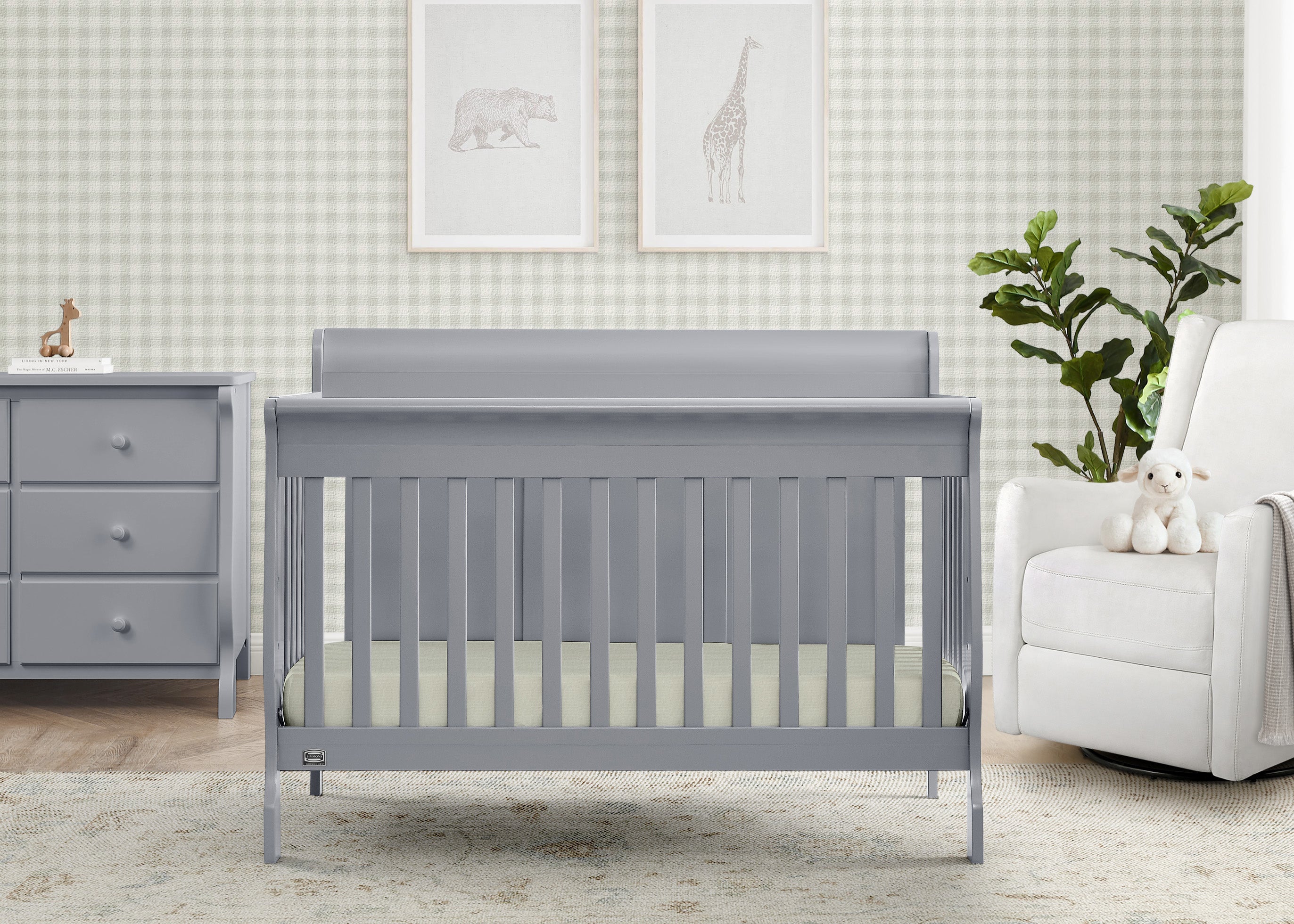 Carter 6-in-1 Convertible Baby Crib - Toddler Bed & Daybed with Adjustable Mattress Height | Nursery Furniture for Boys & Girls | Perfect for Small Spaces & Growing Families