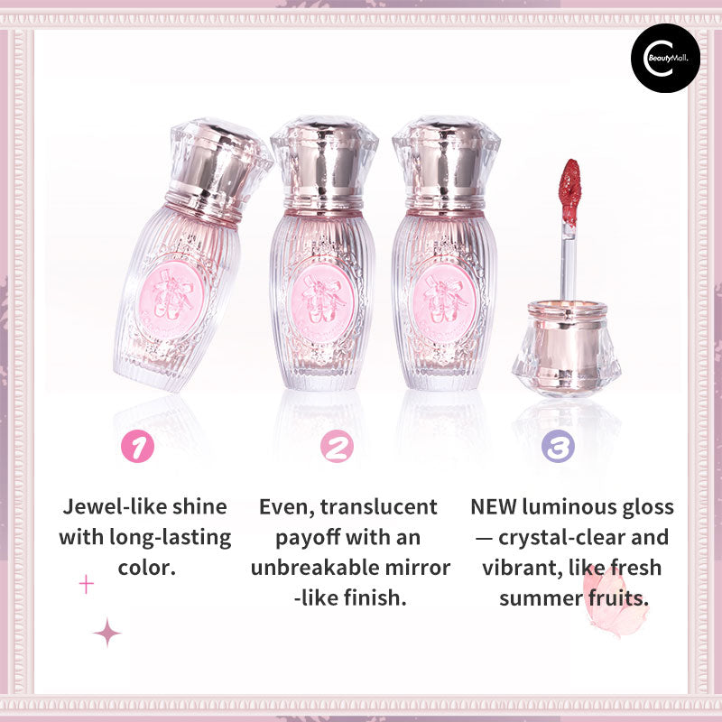 Gogotales Gemstone Gloss Lip Lacquer - Shiny Long-Lasting Lip Gloss with Natural Oils | Perfect for Daily Wear, Parties & Special Occasions