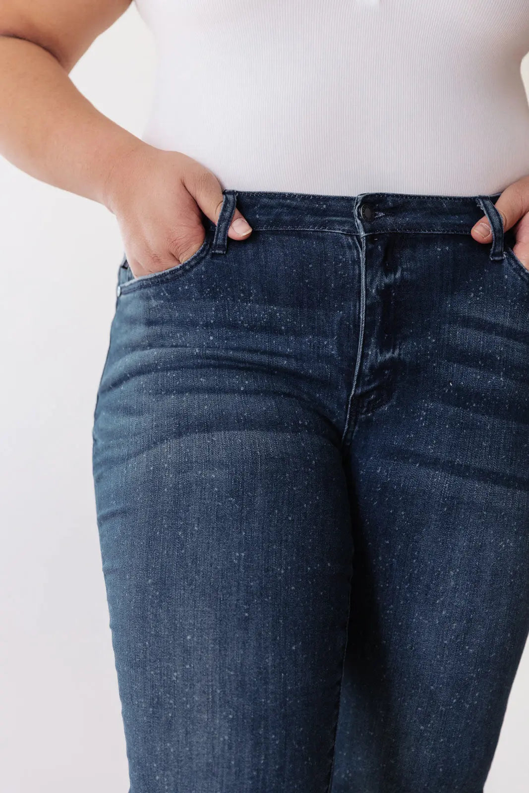 Mid Rise Relaxed Fit Mineral Wash Jeans for Women - Soft Comfort Stretch Denim Pants - Casual Everyday Wear for Work, Travel & Weekend Outfits