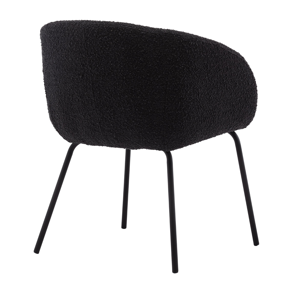 Avalon Boucle Dining Arm Chair - Modern Upholstered Accent Chair for Kitchen, Dining Room, or Office - Comfortable & Stylish Seating Solution