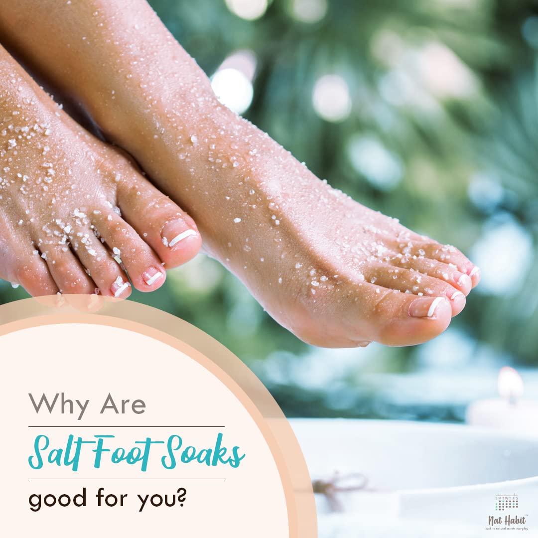 Nat Habit Fresh Lavender Unwind Foot Soak with Epsom Salt & Himalayan Pink Salt | Pain Relief & Inflammation Reduction | Detoxifying Aromatherapy Foot Bath | Perfect for Relaxation, Spa Days & Post-Workout Recovery | Pack of 2