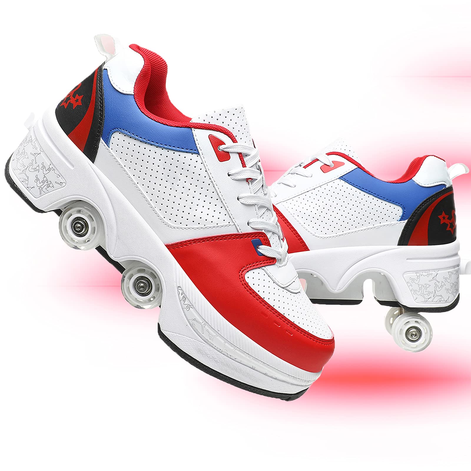 Best Women's Roller Skate Shoes - 2-in-1 Convertible Quad Wheel Sneakers with Removable Inline Wheels for Girls & Boys | Perfect for Outdoor Skating, Fitness & Fun Activities