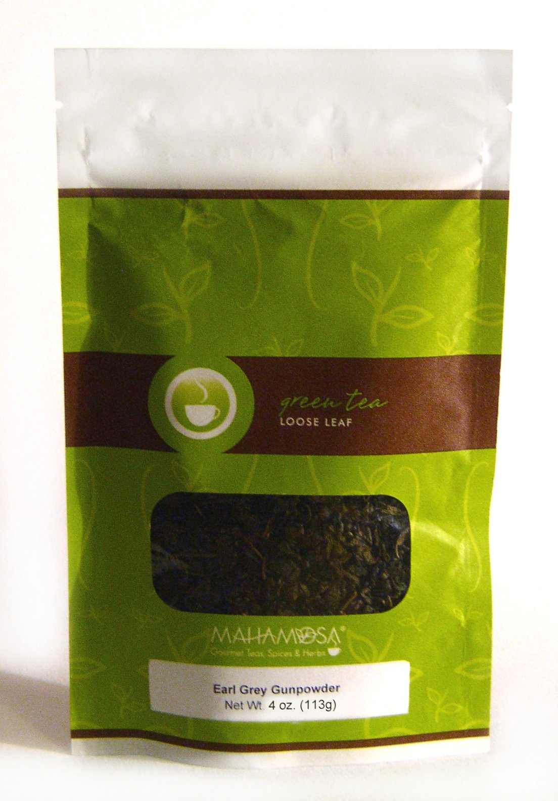Premium Mahamosa Flavored Green Tea Blend - Earl Grey Gunpowder Loose Leaf Tea (4 oz) | Organic Loose Leaf Tea for Relaxation & Afternoon Tea Time | Perfect for Home, Office & Gifts