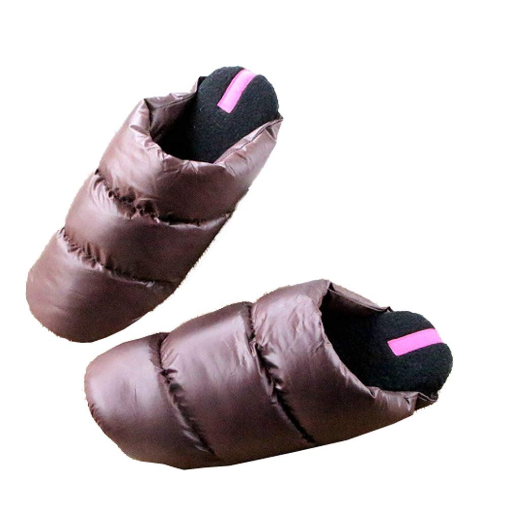 Memory Foam Down Slippers - Warm Fleece Lined Indoor/Outdoor House Shoes for Men & Women - Cozy Winter Home, Office and Backyard Comfort