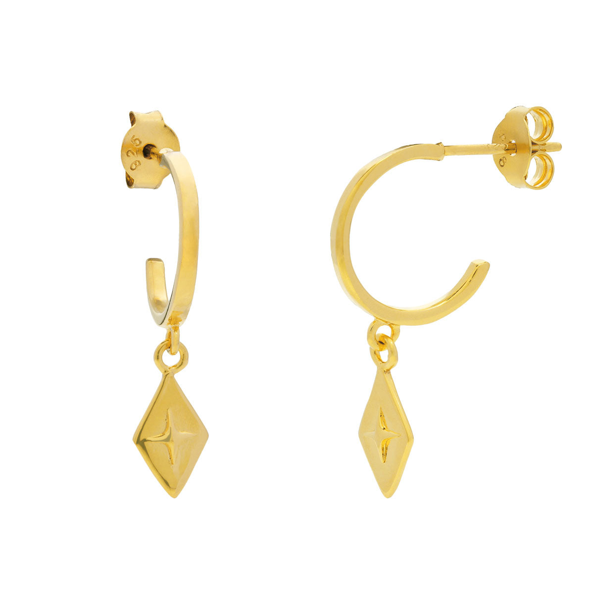 Celestial Diamond Gold Hoop Earrings for Women - 14K Solid Gold Huggie Hoops with Sparkling Cubic Zirconia - Perfect for Everyday Wear, Parties & Special Occasions