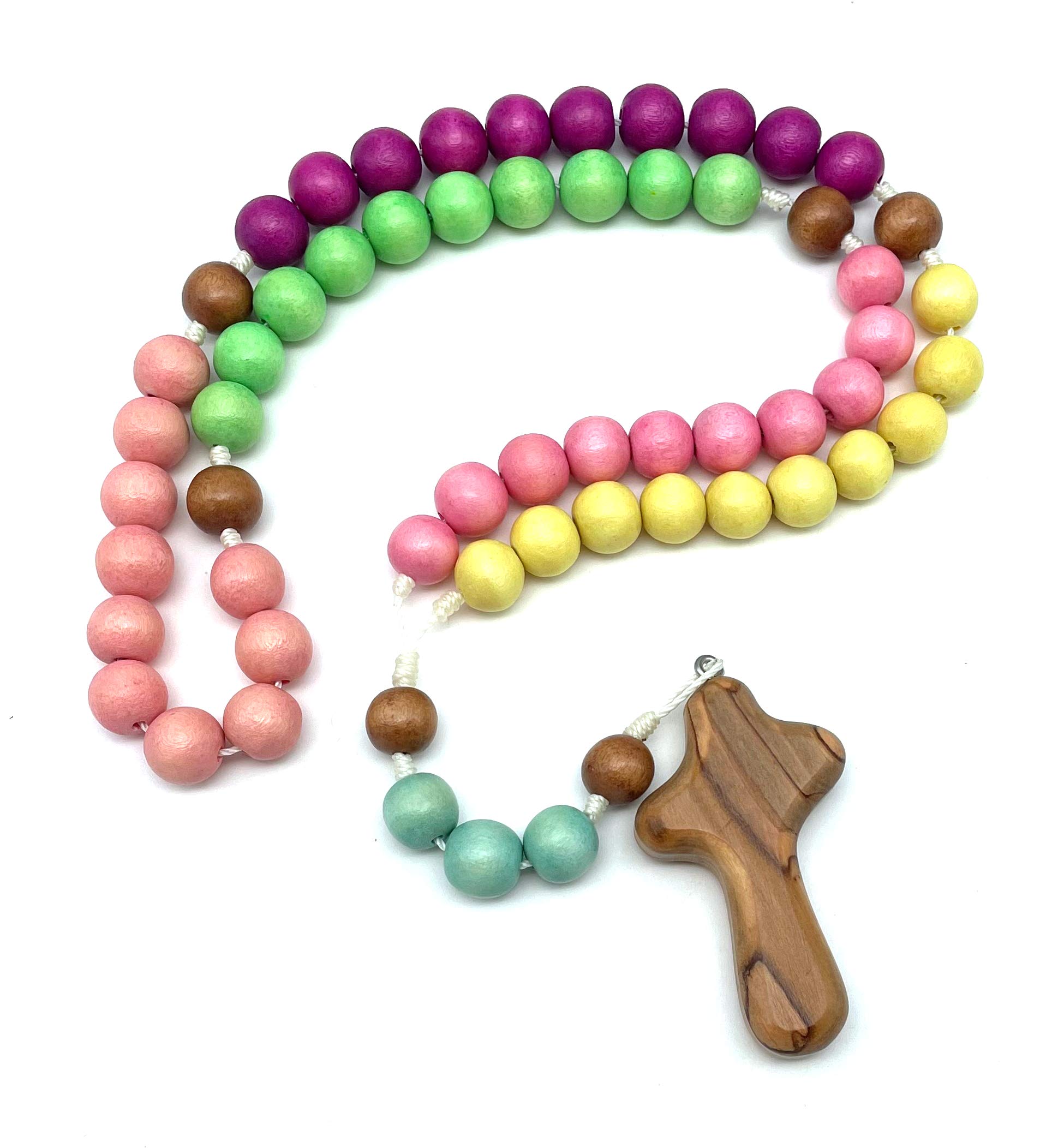 Pastel Wooden Rosary - Handmade Prayer Beads for Catholic, Christian, and Orthodox Devotion - Perfect for Daily Prayer, Meditation, and Spiritual Gifts