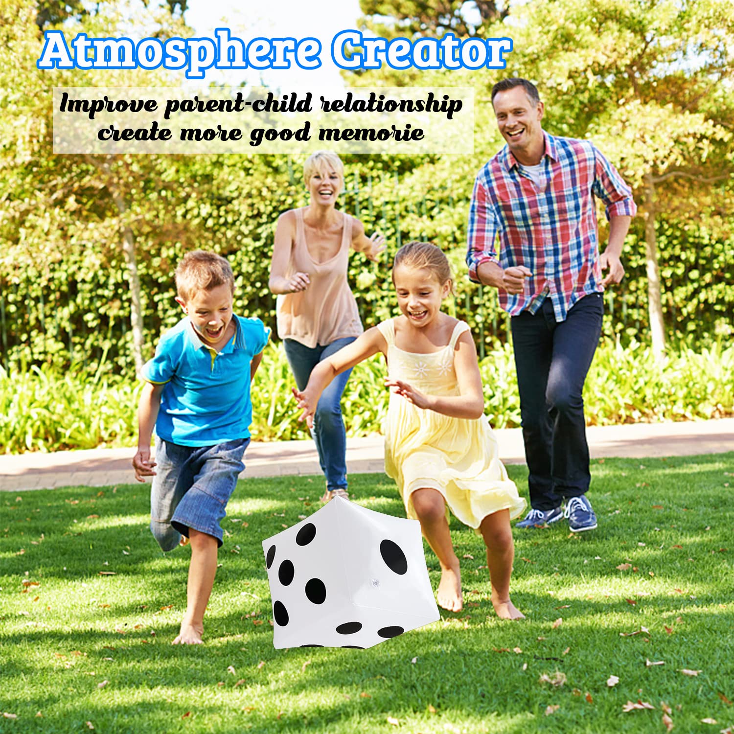 3 Pack 13 Inch Jumbo Inflatable Dice Set - Giant Fun Inflatable Dice for Indoor & Outdoor Games, Board Games, Pool Parties, Backyard Activities - Perfect for Family Game Night, Beach Parties and Yard Games
