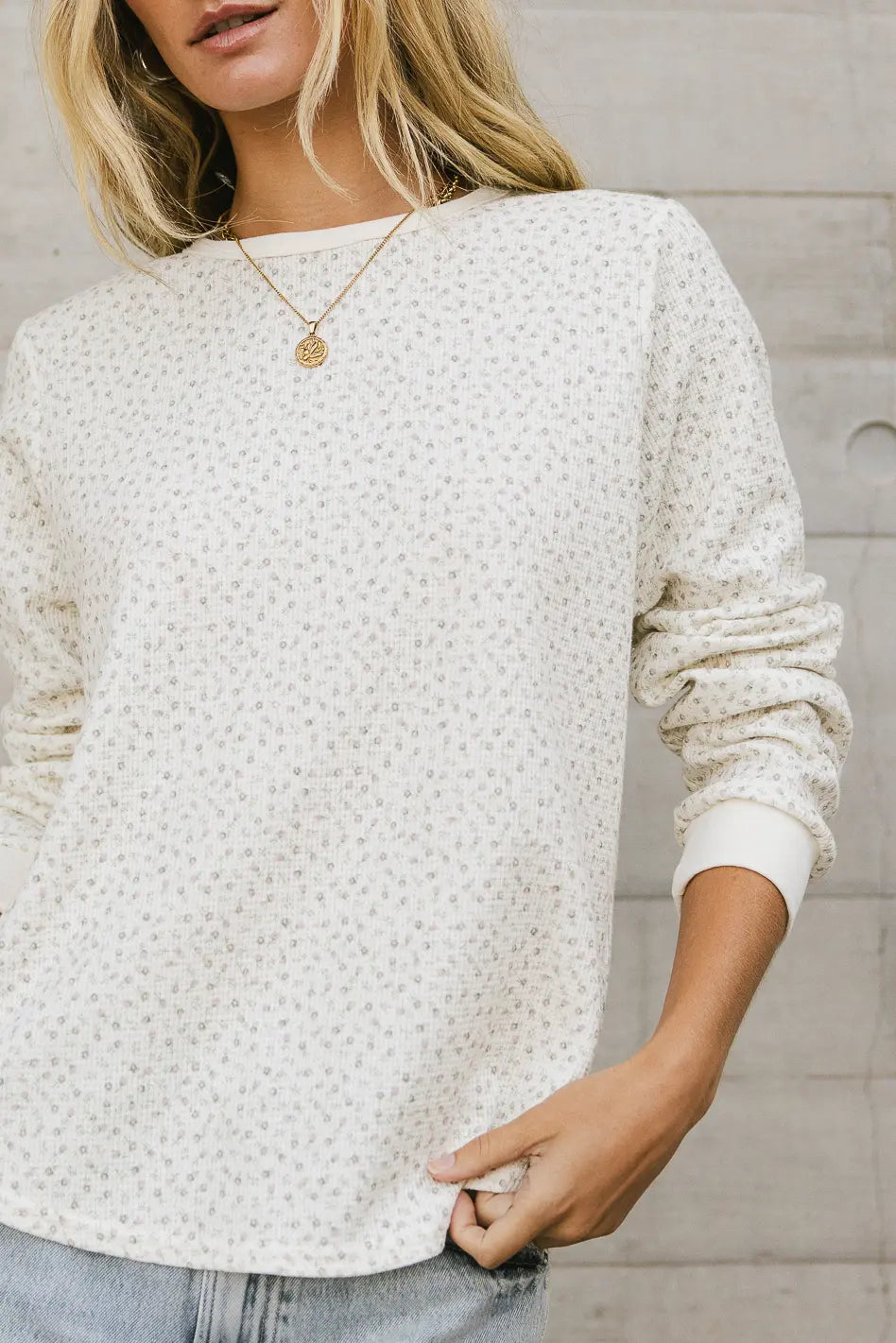 Margot Floral Waffle Knit Short Sleeve T-Shirt for Women - Soft & Comfortable Summer Top - Perfect for Casual Outings, Beach Days & Layering