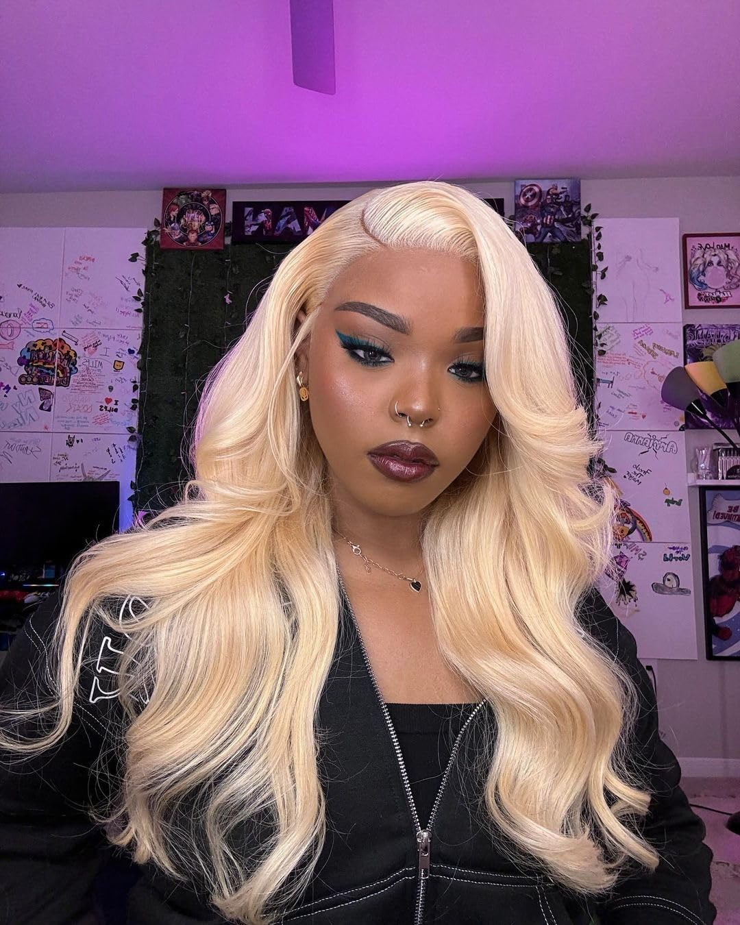 613 Blonde 13x6 Lace Front Wig Human Hair - 200% Density Body Wave with Pre-Plucked Hairline & Bleached Knots | Transparent Lace Frontal Wig 30 Inch for Daily Wear, Parties & Special Occasions