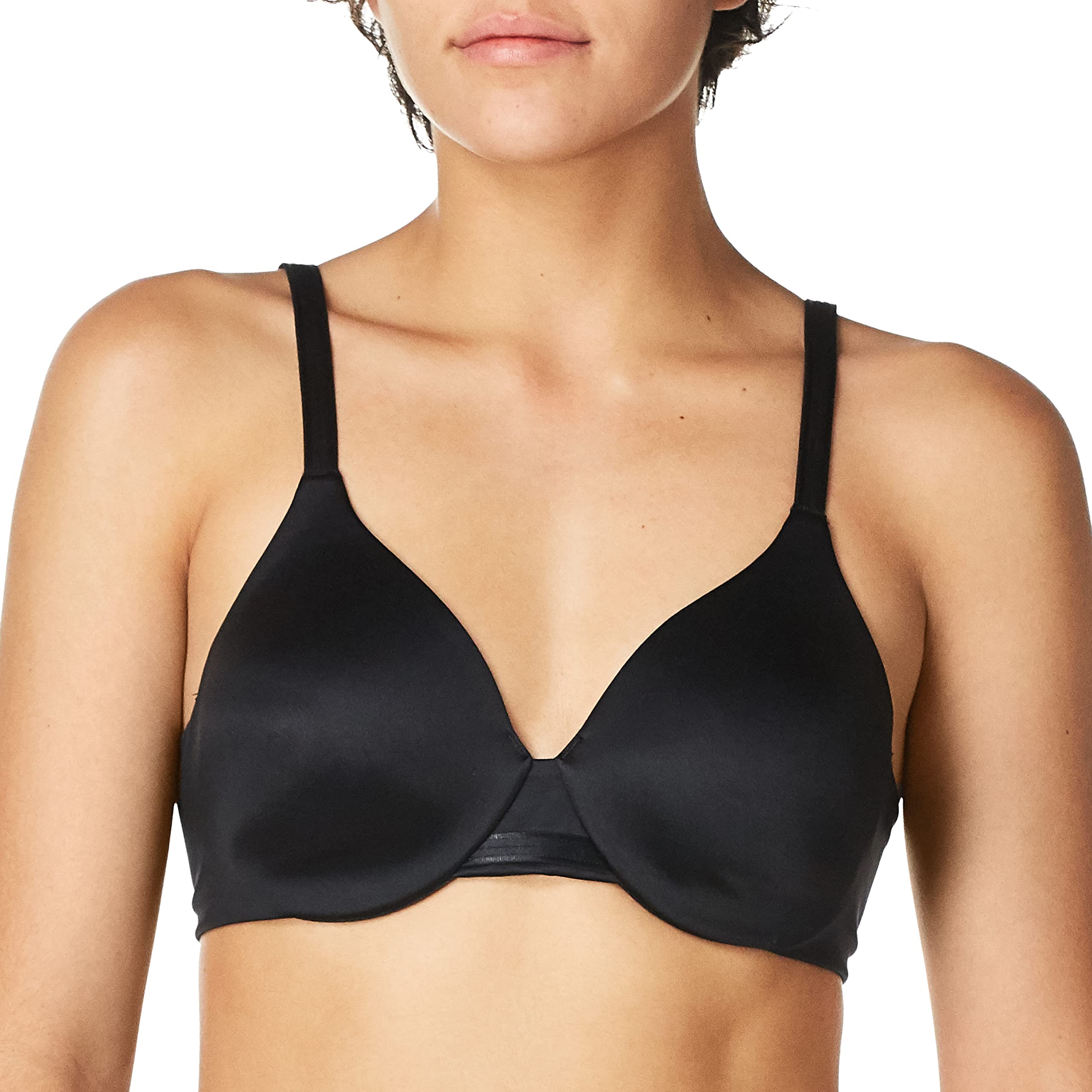 Bali Women's One Smooth U Underwire Bra - Full Coverage Smoothing & Concealing T-Shirt Bra - Black 34C - Perfect for Everyday Wear & Layering Under Clothes