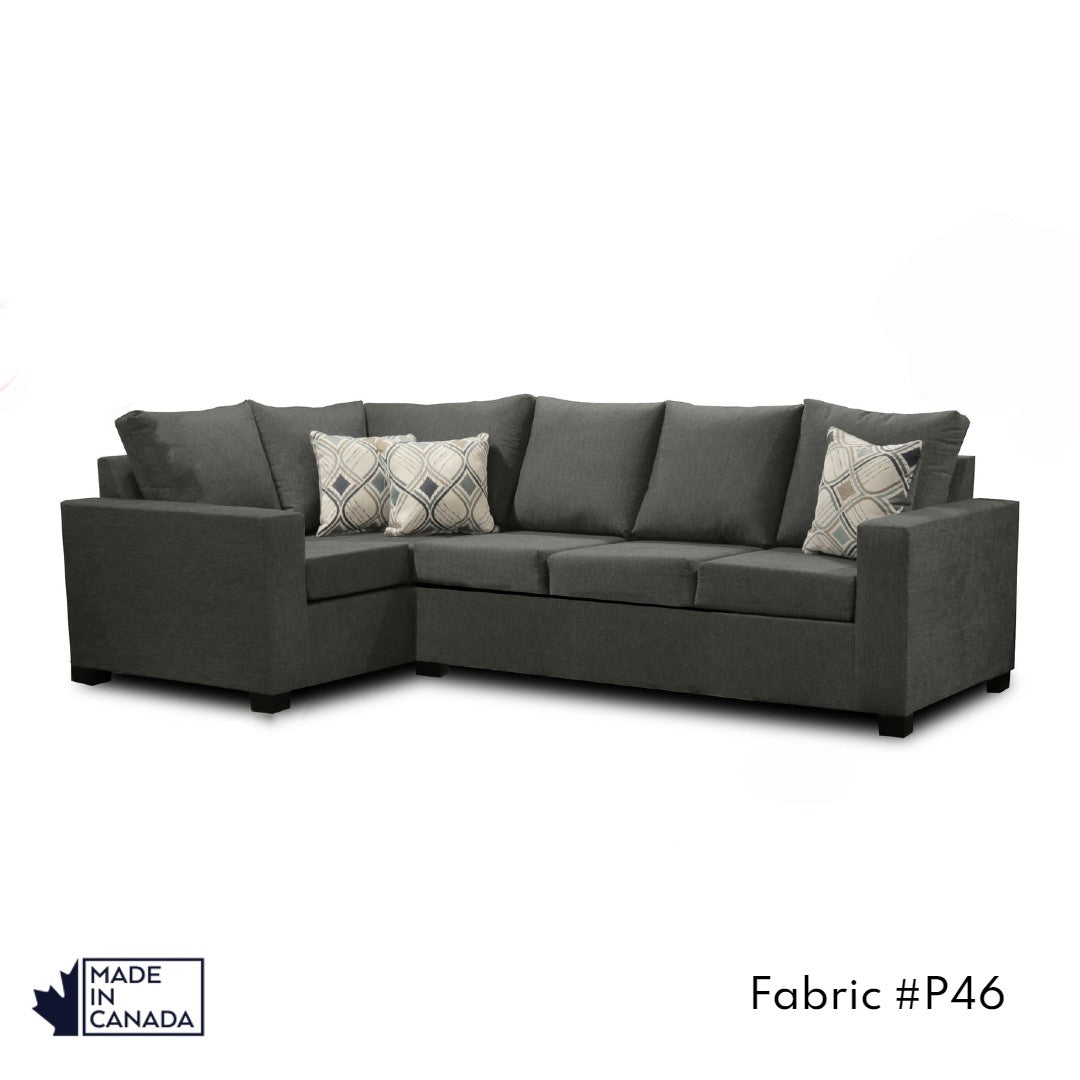 Canadian Made 3 x 1 Sectional Sofa with LHF/RHF Configurations & 17 Color Options - Perfect for Living Rooms, Apartments & Home Theaters