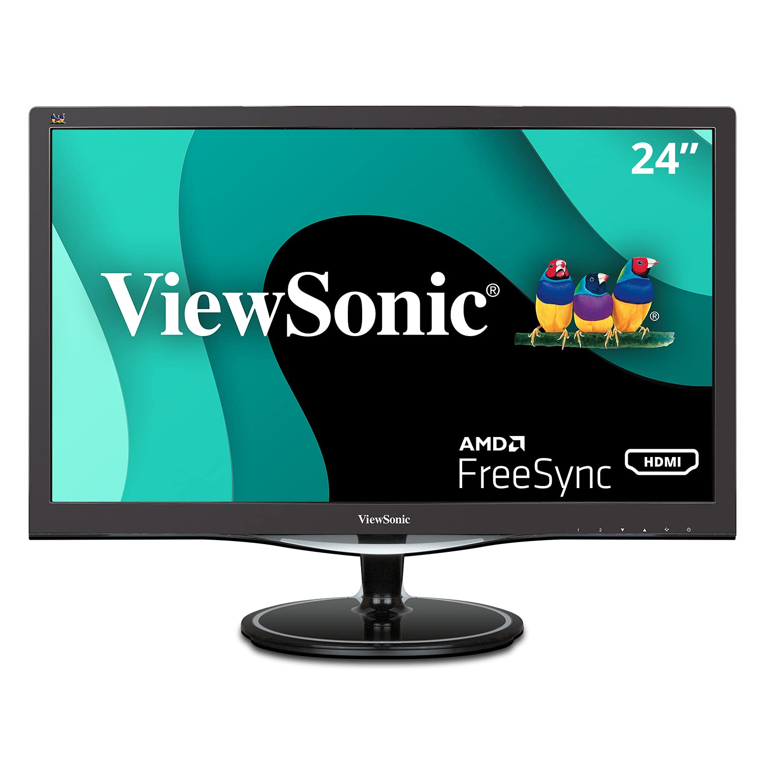 ViewSonic VX2457-MHD 24 Inch 75Hz Gaming Monitor - Full HD 1080p, 2ms Response Time, AMD FreeSync, HDMI & DP Ports, Eye Care Technology, Black - Perfect for Esports, Home Office & Multimedia Entertainment