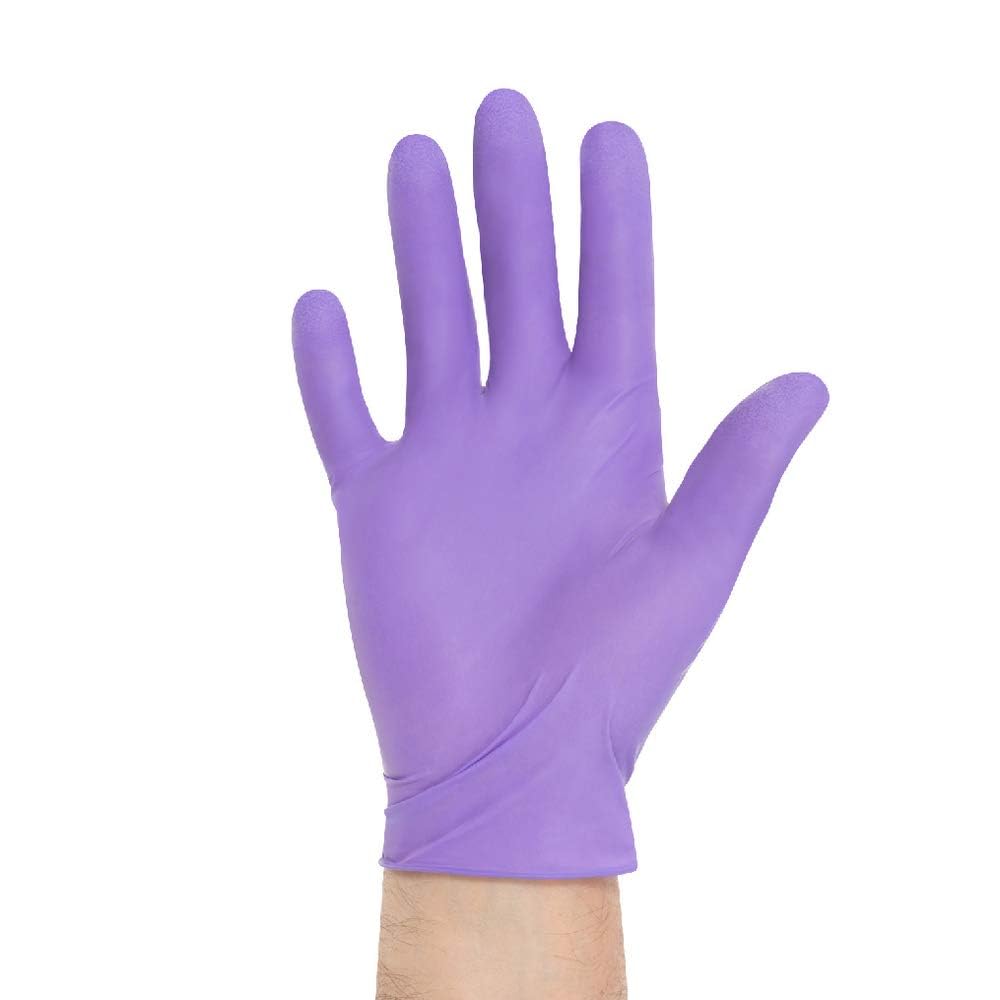 Halyard Purple Nitrile Gloves Powder-Free Disposable Medical Exam Gloves - Small Size 9.5