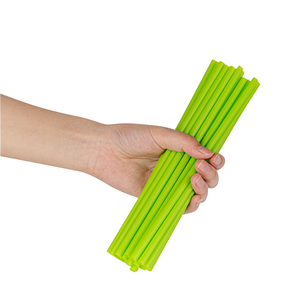 Eco-Friendly Compostable PLA/PBAT Plastic Straws - 8 1/4 Inch, 100 Count Box | Biodegradable Drinking Straws for Restaurants, Parties & Home Use