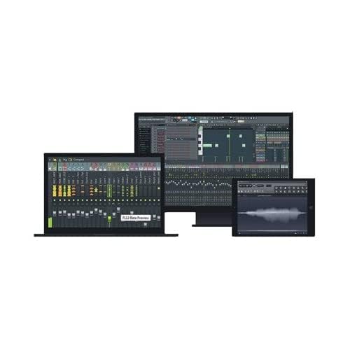 FL Studio 20 Fruity Edition Music Production Software Bundle with TX-100 Studio Headphones & 4-Port USB 3.0 Hub - Perfect for Home Recording, Podcasting & Beat Making (3-Piece Digital Audio Package)