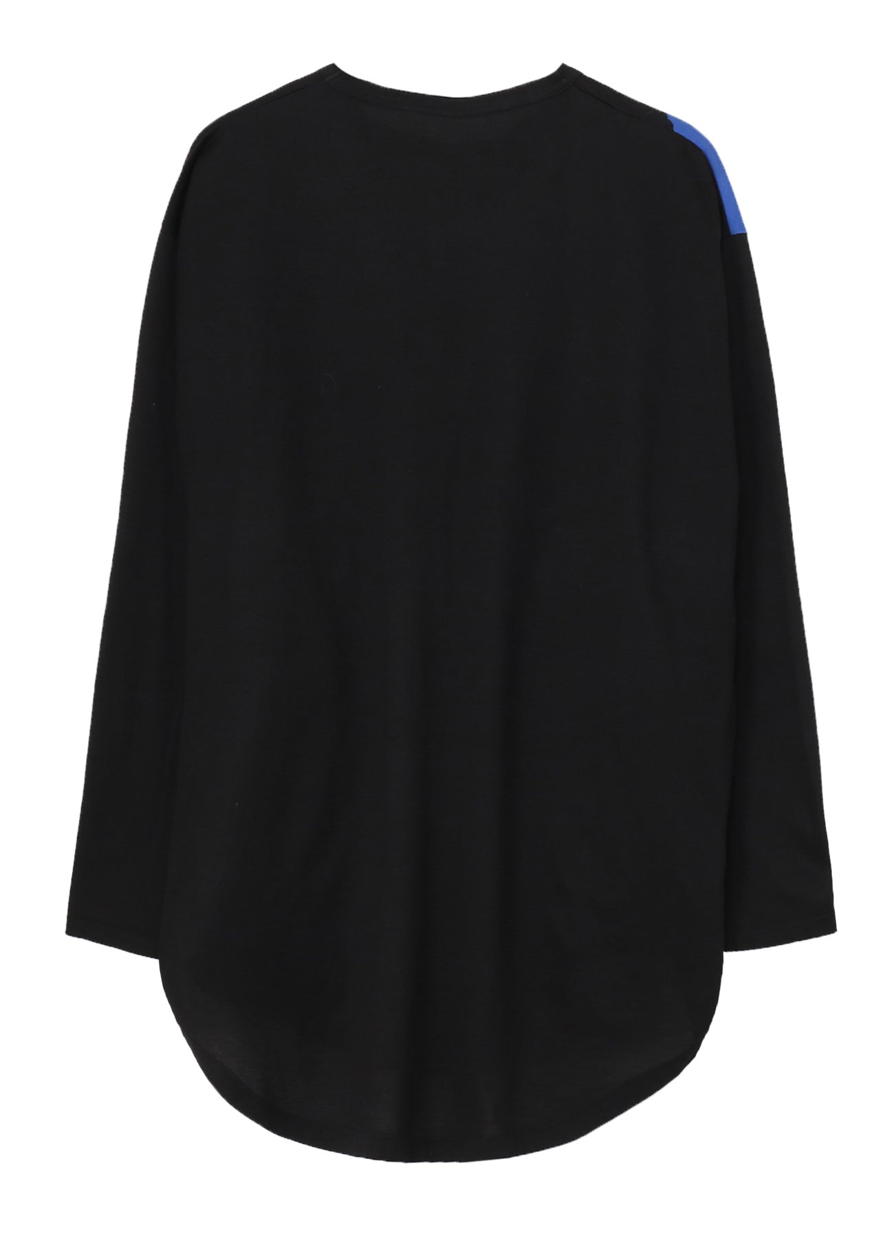 Soft Cotton Jersey Torn Hem Round Neck Jumbo T-Shirt with Long Sleeves - Trendy Oversized Tee for Casual Wear, Street Style & Layering