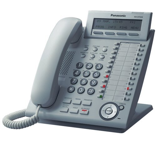 Panasonic KX-DT333X-W White Corded Office Phone - Certified Refurbished Business Telephone with Caller ID & Speakerphone for Home & Office Use