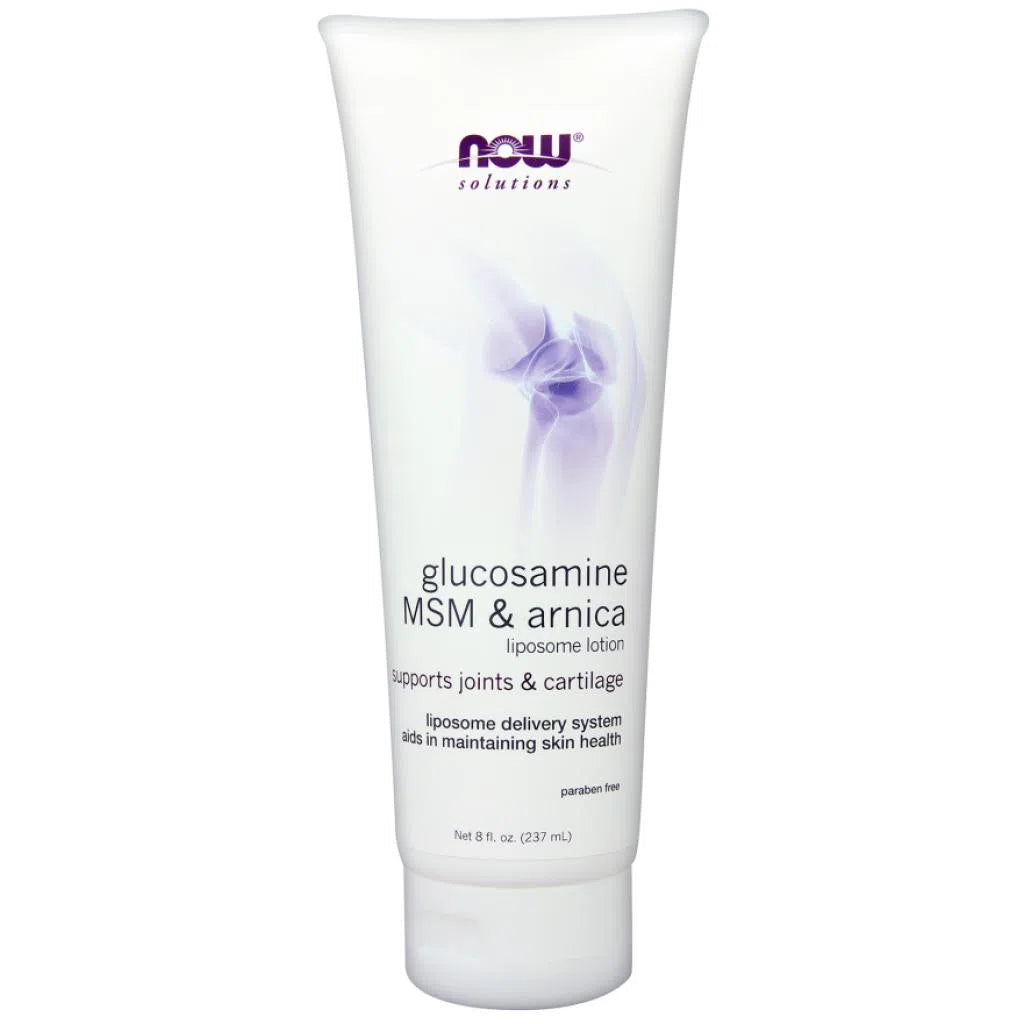 NOW Glucosamine, MSM & Arnica Liposome Lotion for Joint Pain Relief - Supports Mobility & Comfort - Perfect for Athletes & Active Lifestyles