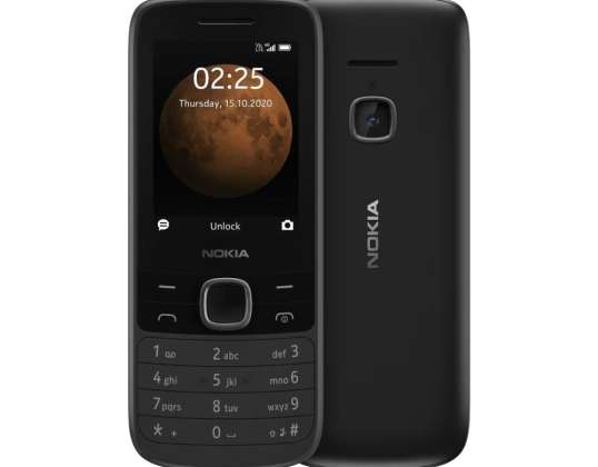 Nokia 225 4G Dual SIM Unlocked Mobile Phone - Black | Long Battery Life | Classic Design | Perfect for Travel & Emergency Use