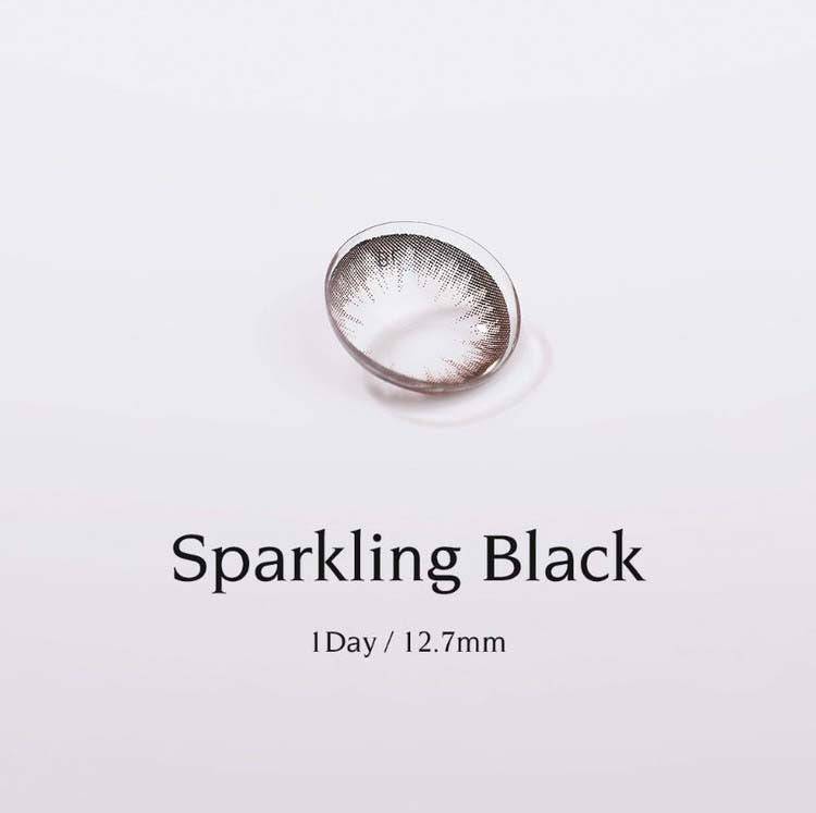 Bausch+Lomb Lacelle Sparkling Black Contact Lenses (30 Pack) - Daily Disposable for Natural Eye Brightening | Perfect for Work, Parties & Special Occasions