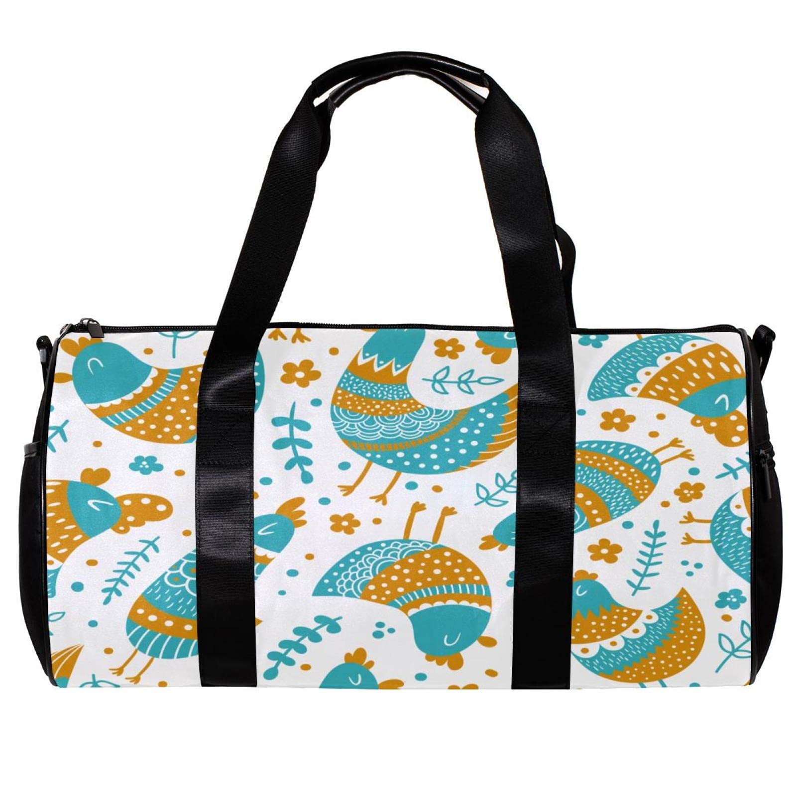 Stylish Abstract Birds Travel Duffel Bag - Waterproof Gym & Sports Weekender for Women & Men - Foldable Carry-On Luggage for Gym, Travel & Weekend Getaways