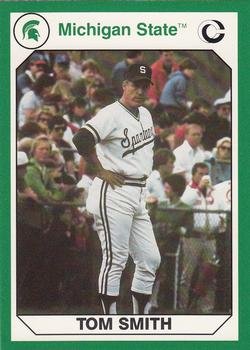 Tom Smith 1990 Michigan State Baseball Card - No. 195 Collegiate Collection | Autograph Warehouse | Perfect for Sports Memorabilia Collectors and Michigan State Fans