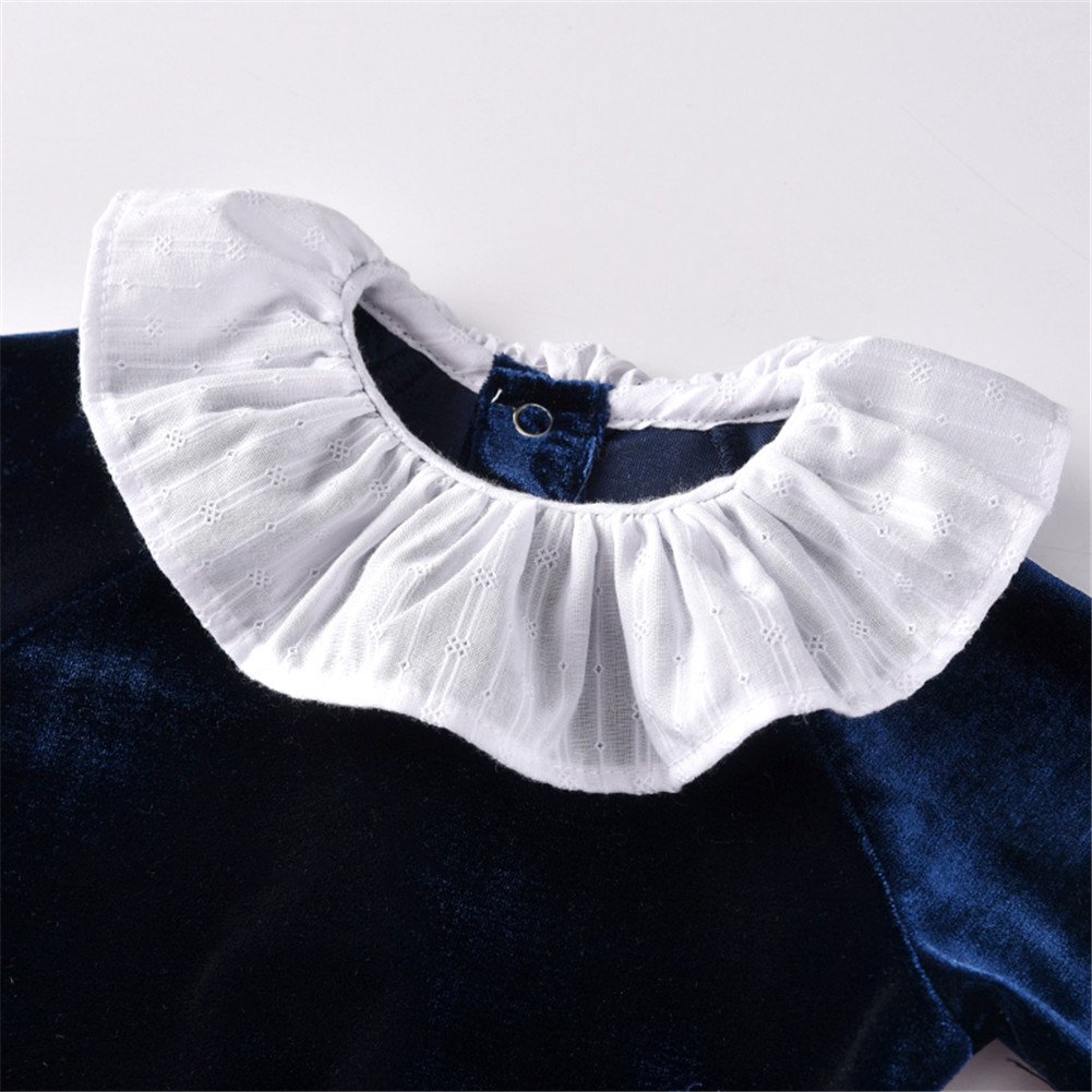 Velvet Baby Girl Bodysuit with Headband - Newborn Princess Outfit for Photo Shoots, Christening & Special Occasions