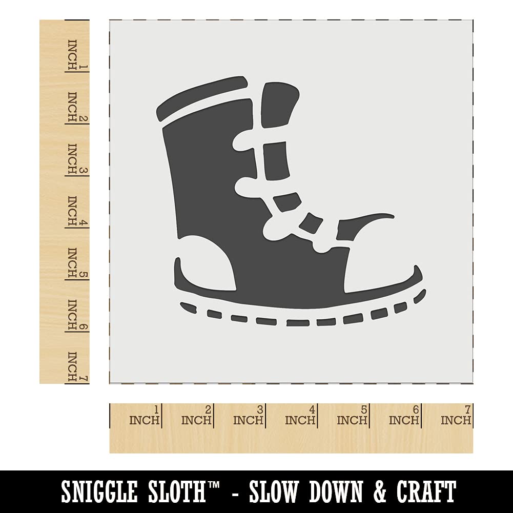 High Top Sneaker Shoe Laces Wall Art DIY Craft Reusable Stencil - 7 Inch for Home Decor, Cookie Decorating & Creative Projects
