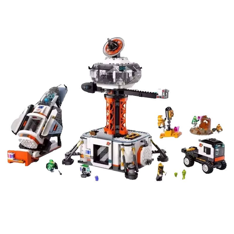 1422 Pcs Space Base & Rocket Launchpad Building Blocks - STEM Educational Toy for Kids, Creative Space Exploration Playset - Perfect for Birthday Gifts & Classroom Activities