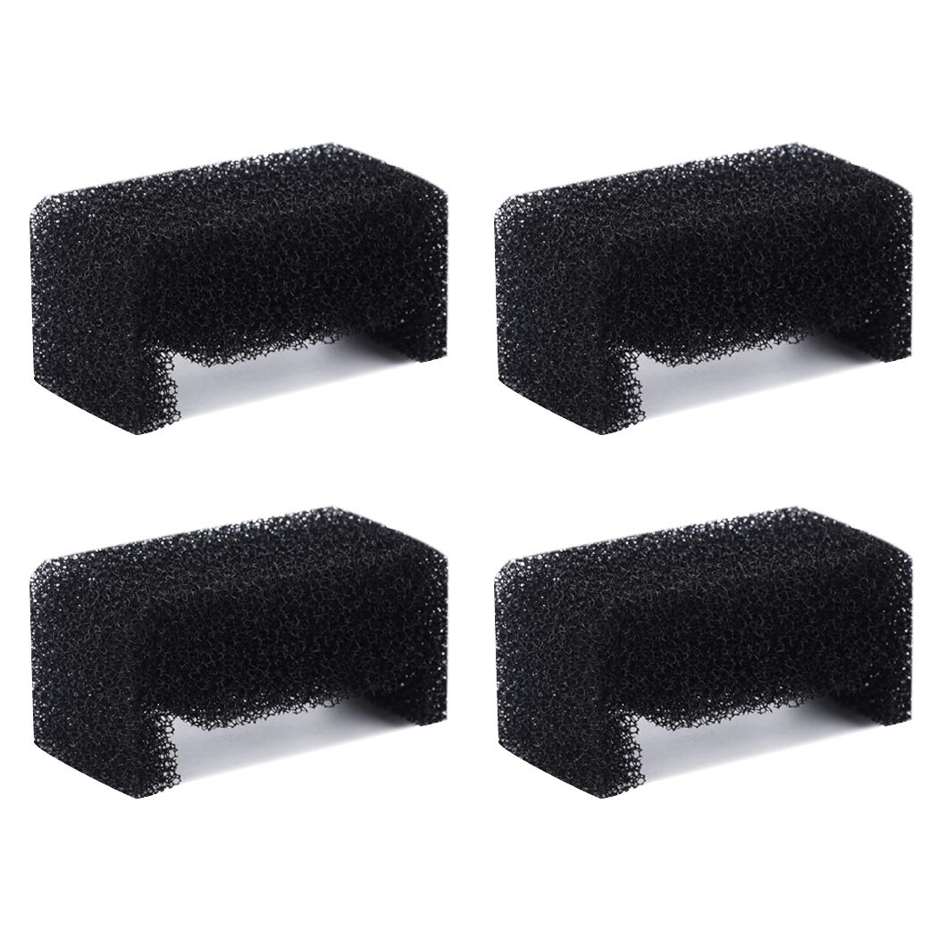 Premium Stainless Steel Cat Water Fountain Foam Filter - 4 Pack Black Sponge Replacement Filters for Pet Drinking Fountain | Perfect for Elliptical Pet Fountains, Keeps Water Clean & Fresh for Cats and Dogs
