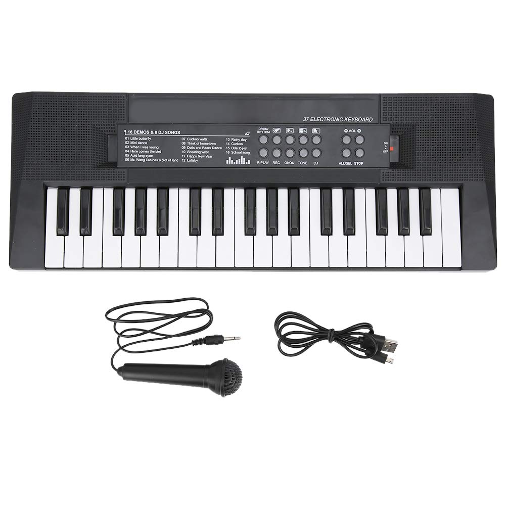 37-Key Portable Electric Piano Keyboard with Microphone & Recording Function - Ideal for Beginners, Kids, and Home Music Practice | Perfect Gift for Music Lovers