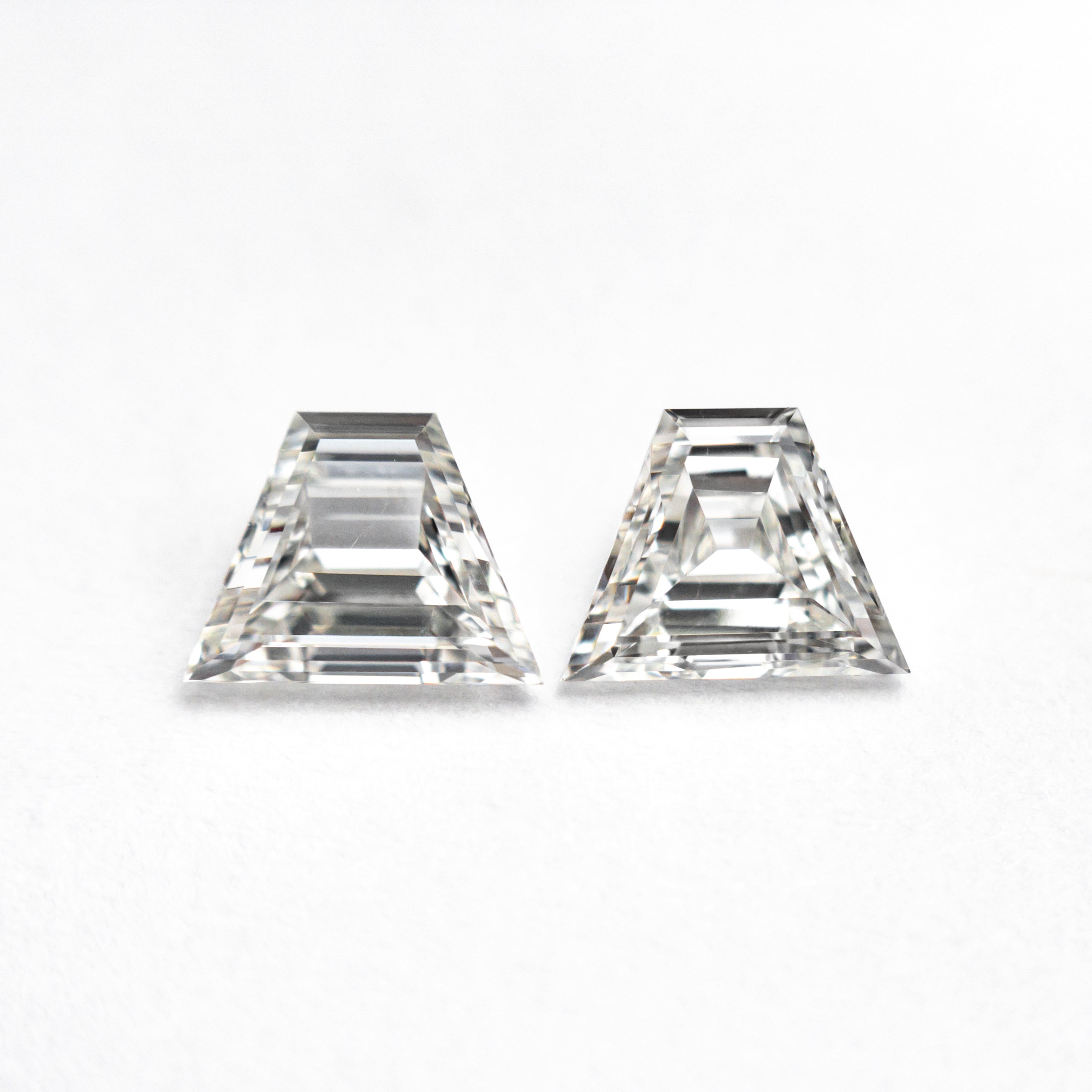 0.81cttw Matching Pair Trapezoid Step Cut Diamond Earrings - 5.74x4.38x2.09mm & 5.65x4.33x2.28mm VS2/SI1 F-G Color - Perfect for Wedding, Anniversary & Special Occasion Jewelry Gifts