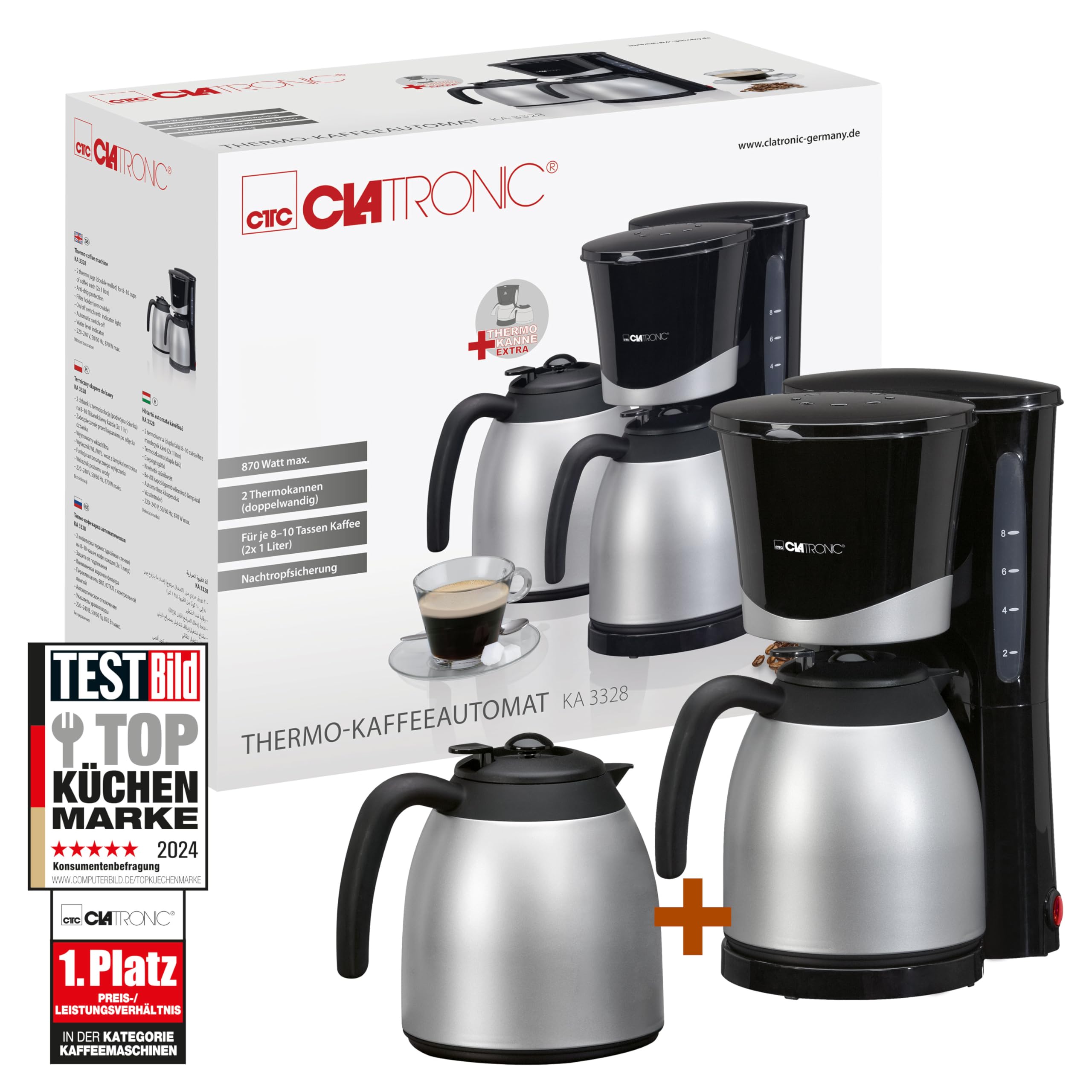 Premium Coffee Machine with Glass Flask KA 3328 - Perfect for Home, Office & Restaurant Use