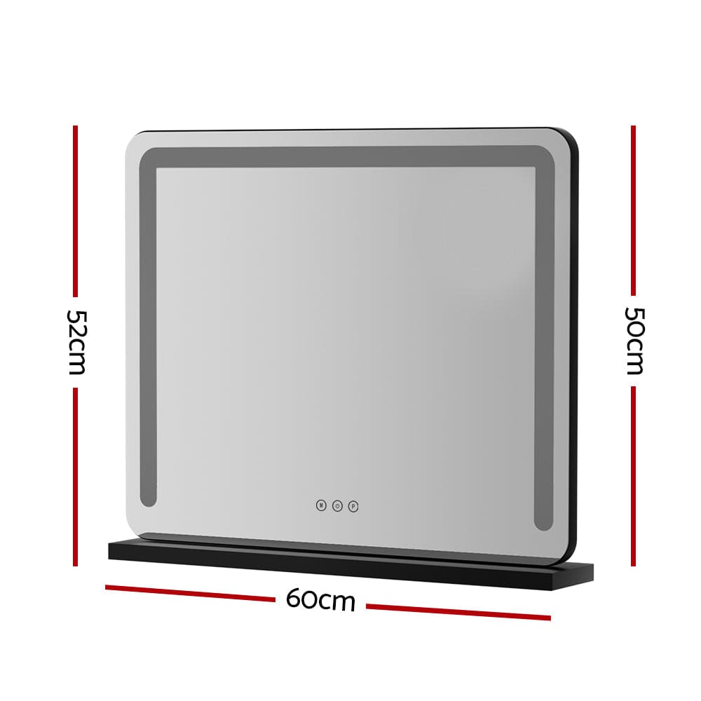 Embellir Hollywood Vanity Makeup Mirror with LED Lights - 50X60CM Tabletop Mirror for Professional Makeup, Skincare & Hairstyling at Home or Salon