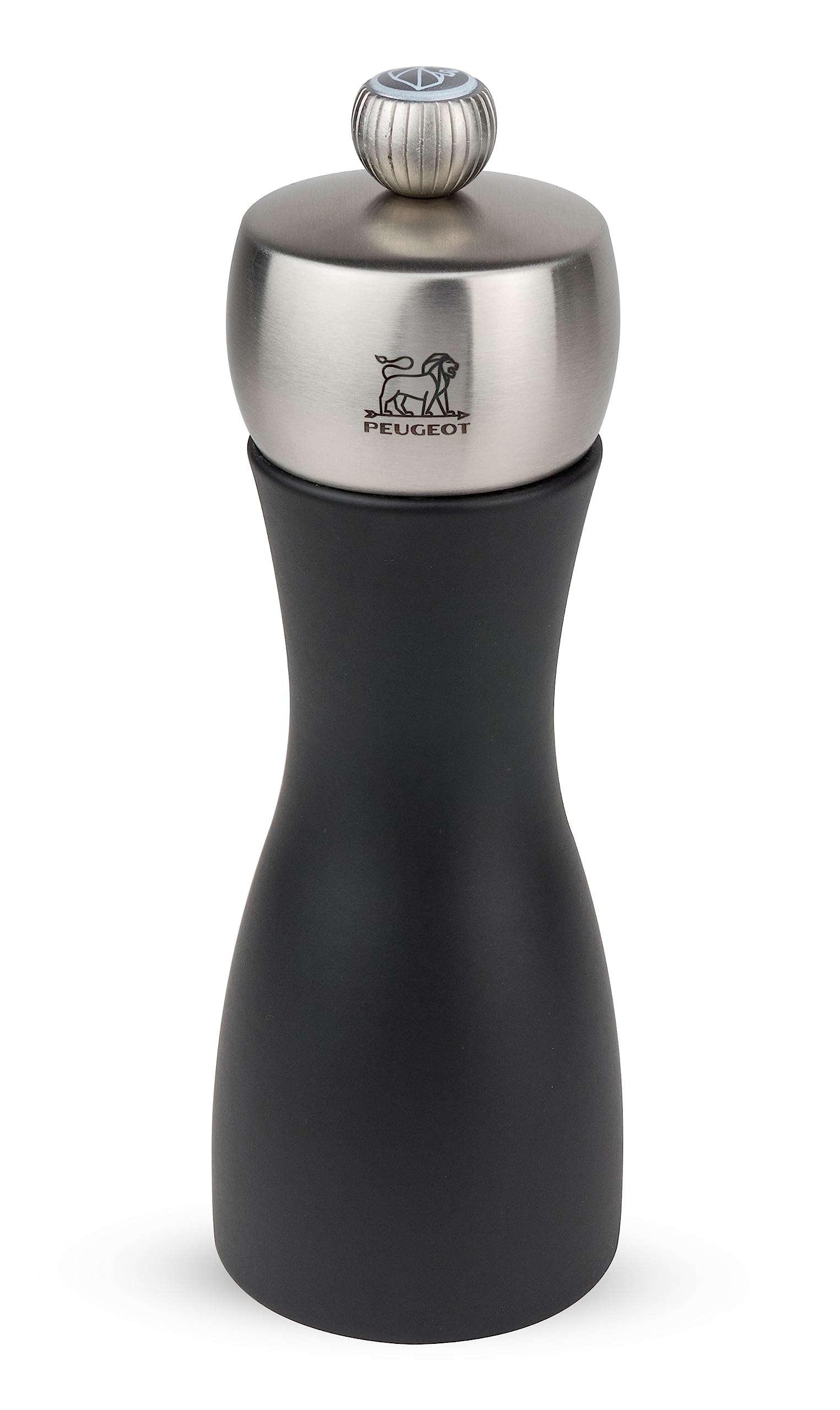Premium Peugeot Fidji 6-Inch Black Matte Salt and Pepper Mill Set - Durable French-Made Grinders for Gourmet Cooking & Fine Dining