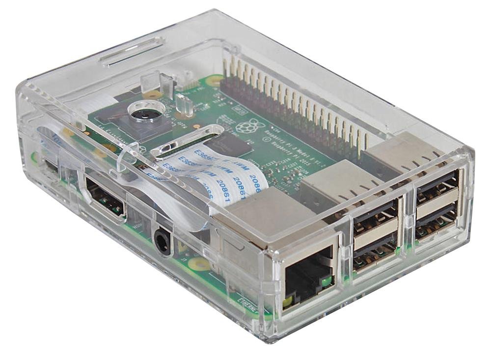 Raspberry Pi 3 Model B Quad Core Computer Board with Protective Case - Perfect for DIY Electronics, IoT Projects, and Home Automation