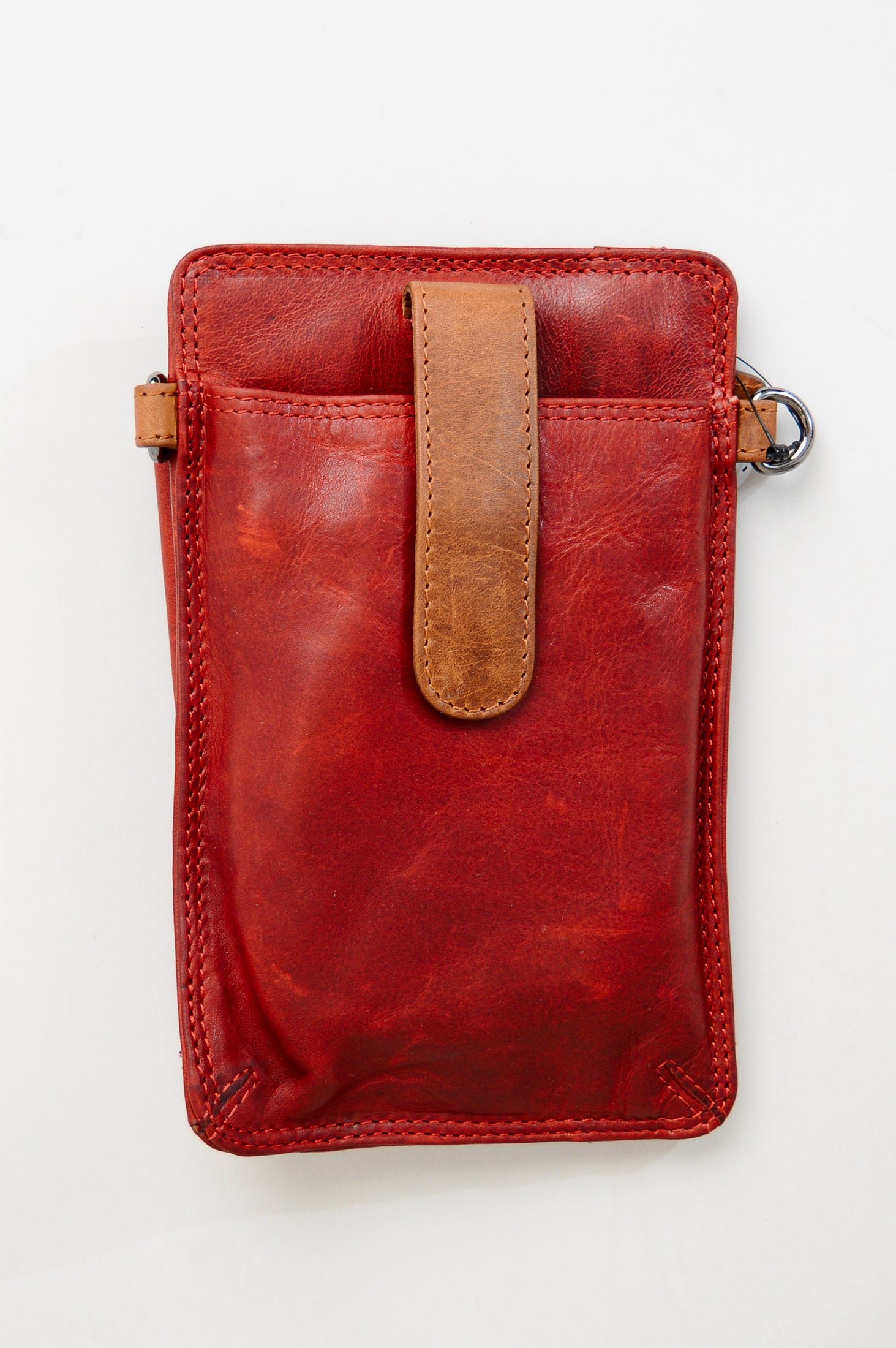 Adrian Klis 1696 Small Leather Phone Purse for Women - Red Crossbody Bag - Perfect for Parties, Travel, and Everyday Use
