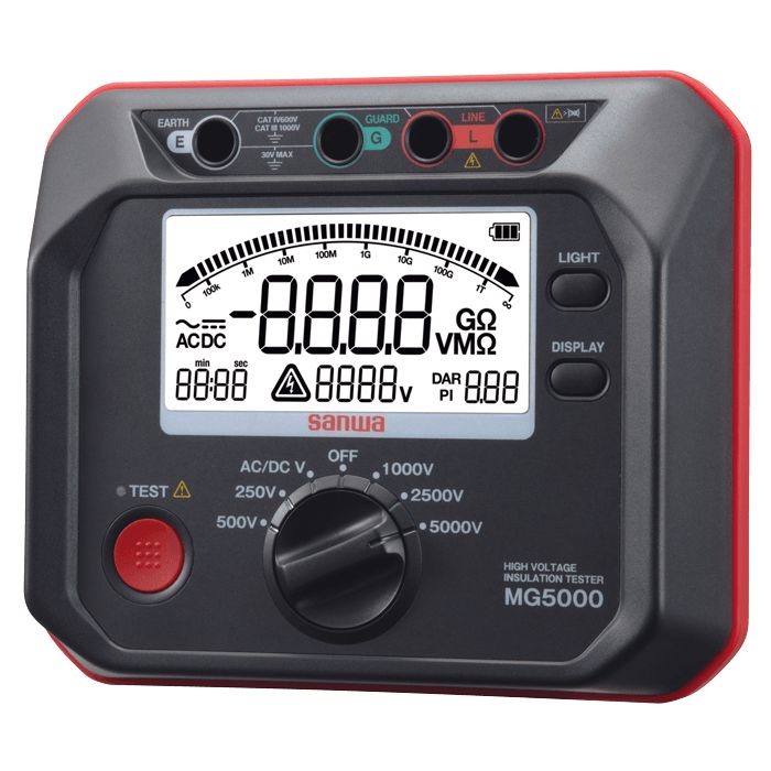 MG5000 High Voltage Digital Insulation Tester - 5000V Megohmmeter for Electrical Safety Testing | Perfect for Industrial, HVAC & Home Electrical Maintenance