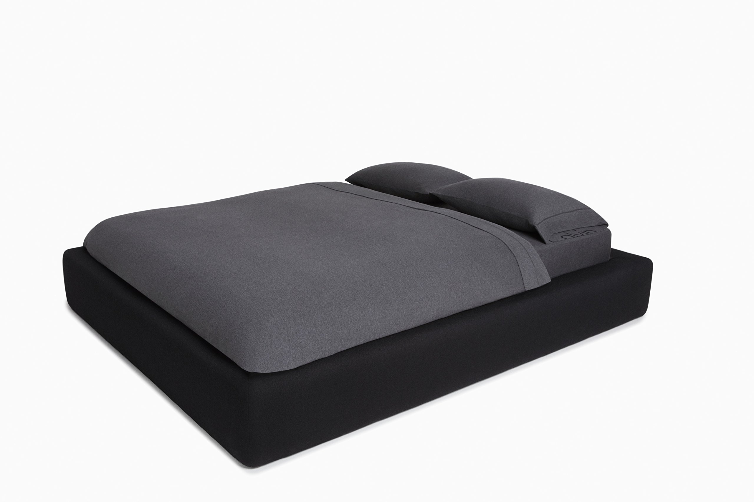 Calvin Klein King Size Modern Cotton Modal Duvet Cover - 1 Piece Solid Charcoal, 170 GSM Soft Bedding for Luxury Bedroom & Hotel Use