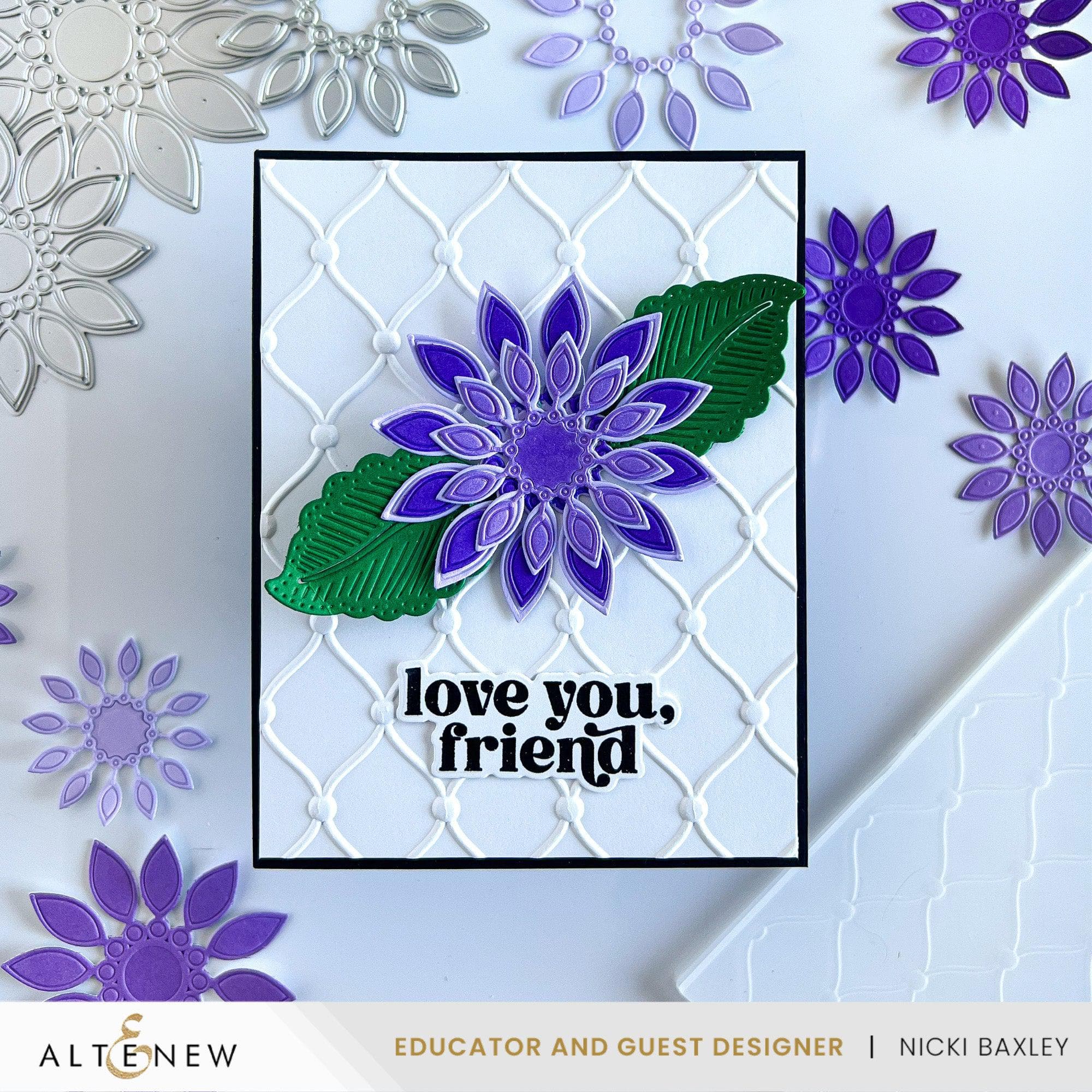 Jeweled Botanicals Layering Die Set for Card Making - Floral Stamping Dies for Scrapbooking, DIY Greeting Cards & Paper Crafts