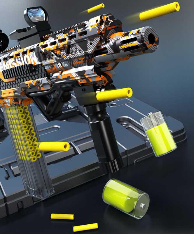 High-Speed V6 Dart Blaster Toy - Rapid Fire Foam Dart Gun for Outdoor & Indoor Nerf Battles, Team Games & Target Practice